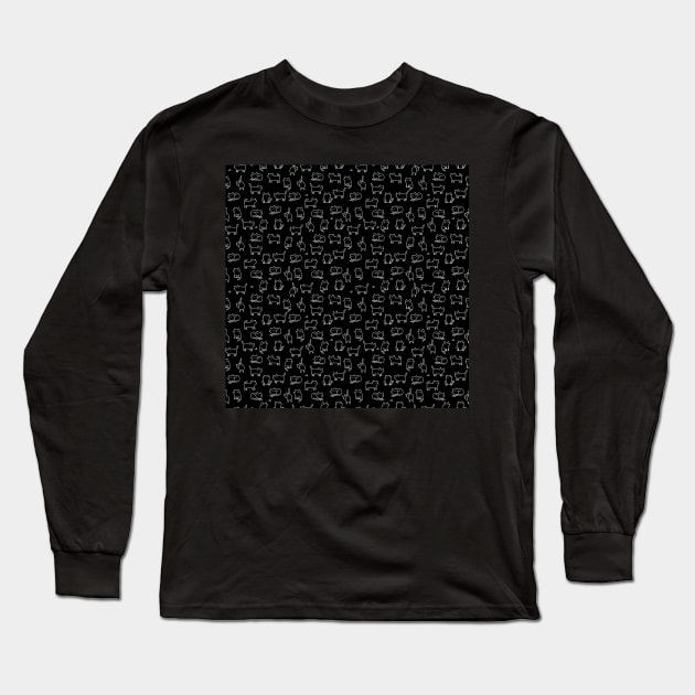 Black cats Long Sleeve T-Shirt by kostolom3000